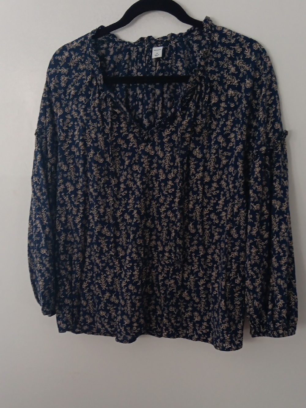 Old  Navy Floral Bohemian Long-Sleeve Blouse #3726